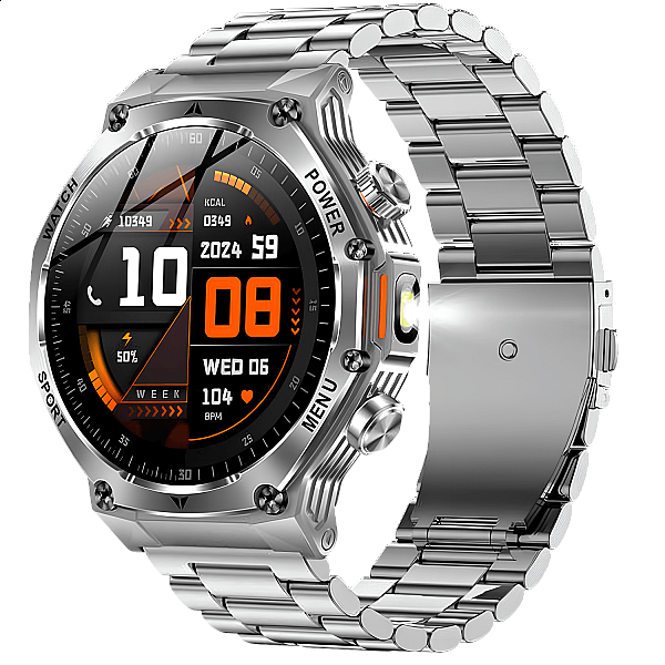 Smartwatch Microwear AK82 - Silver Steel